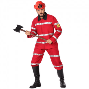DISFRAZ BOMBERO TALLA XS-S HOMBRE