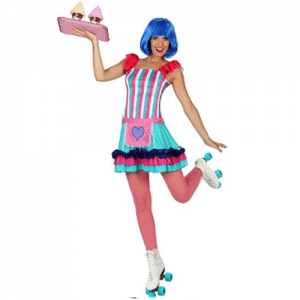 DISFRAZ CAMARERA HELADOS TALLA M-L MUJER