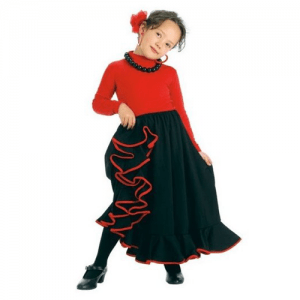 FALDA ROCIERA NEGRA TALLA 9-10 NIÑA