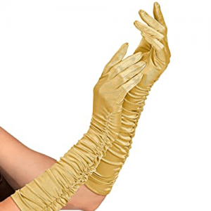 GUANTES LARGOS DORADO