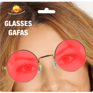 GAFAS HIPPIE COLOR ROJO
