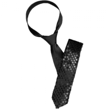 CORBATA DE LENTEJUELAS NEGRA PARA DISFRAZ