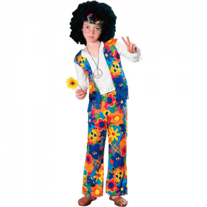DISFRAZ HIPPIE TALLA 8-10 AÑOS NIÑO