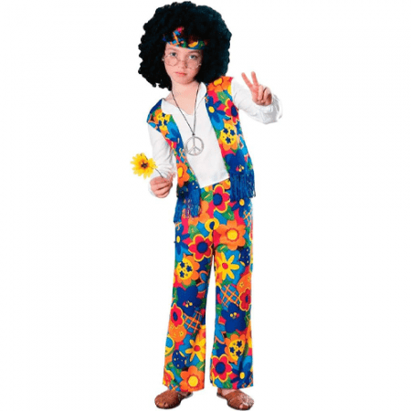 DISFRAZ HIPPIE TALLA 8-10 AÑOS NIÑO