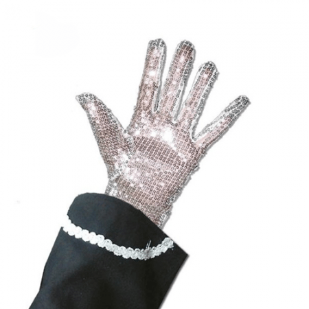 GUANTES REY DEL POP PLATA