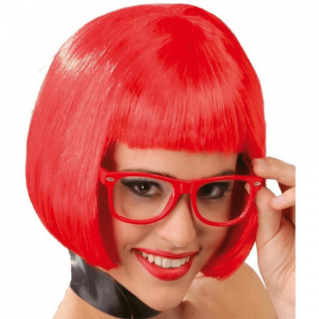 PELUCA MEDIA MELENA ROJA ADULTO