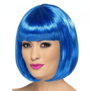 PELUCA CORTA AZUL ADULTO