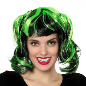 PELUCA MECHAS VERDES ADULTO