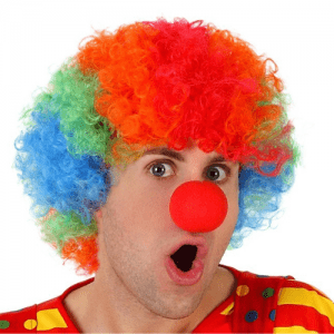 PELUCA PAYASO MULTICOLOR ADULTO