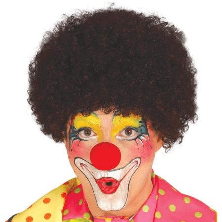 PELUCA PAYASO CASTAÑA ADULTO