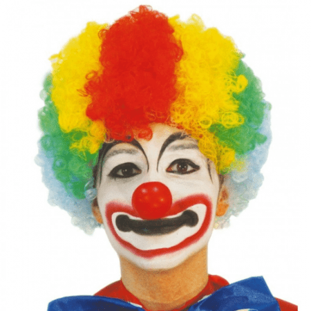 PELUCA PAYASO MULTICOLOR ADULTO