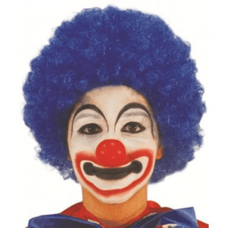 PELUCA PAYASO AZUL OSCURO ADULTO