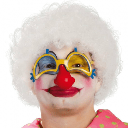 PELUCA PAYASO BLANCA ADULTO