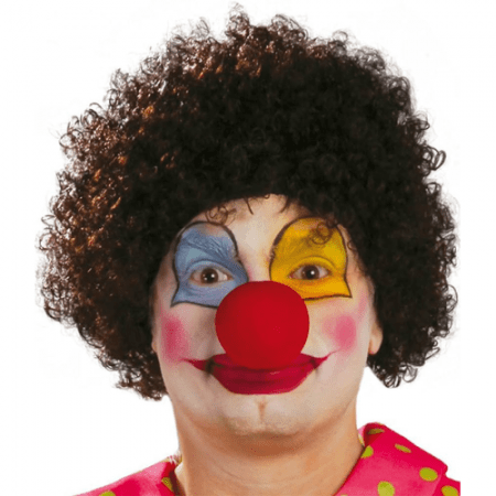 PELUCA PAYASO MARRÓN ADULTO