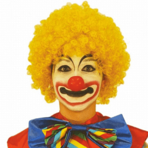 PELUCA PAYASO AMARILLO ADULTO