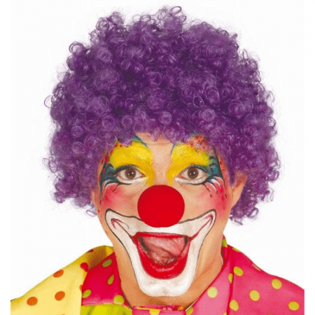 PELUCA PAYASO MORADA ADULTO