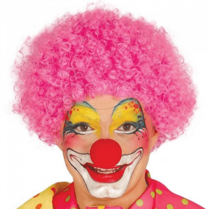 PELUCA PAYASO ROSA ADULTO