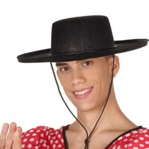 SOMBRERO MOSQUETERO CORDOBES NEGRO