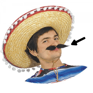 BIGOTE GRANDE ADHESIVO