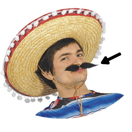 BIGOTE GRANDE ADHESIVO