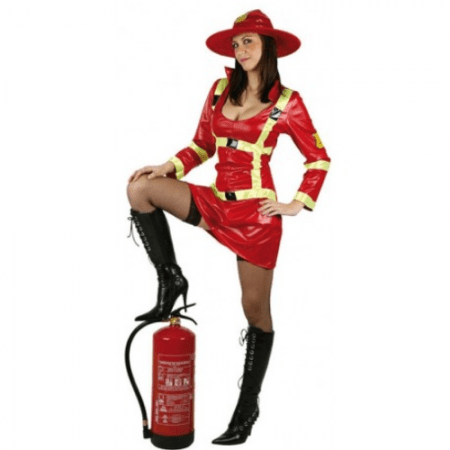 DISFRAZ DE BOMBERO TALLA M/L MUJER