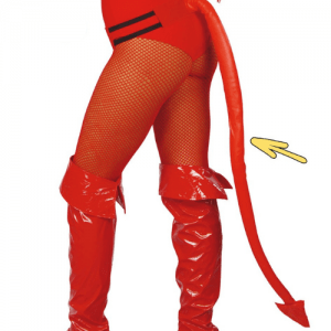 COLA DE DIABLO ROJO 90CM