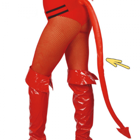 COLA DE DIABLO ROJO 90CM