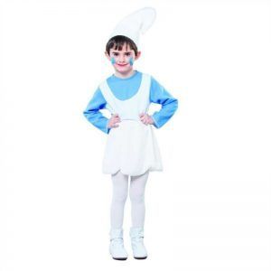 DISFRAZ GNOMO PITUFINA TALLA 7-9 AÑOS NIÑA