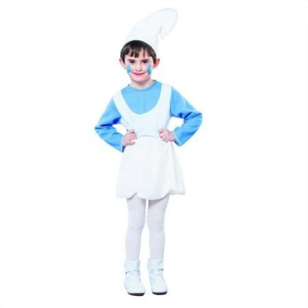 DISFRAZ GNOMO PITUFINA TALLA 7-9 AÑOS NIÑA
