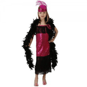 DISFRAZ CHARLESTON FUCSIA TALLA 7-9 AÑOS NIÑA