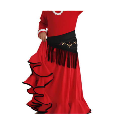 FALDA ROCIERA ROJA TALLA 3-4 NIÑA
