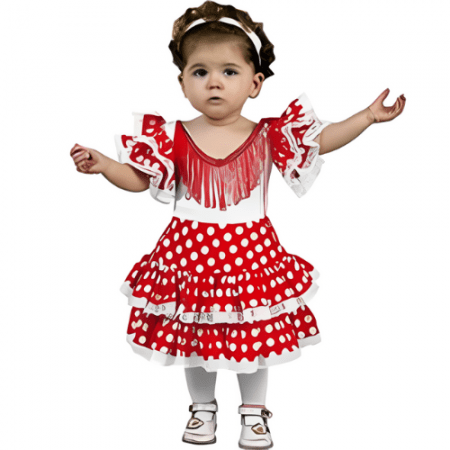 DISFRAZ DE FLAMENCA TALLA 1-2 AÑOS NIÑA