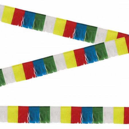 GUIRNALDA DE FLECOS DE PLASTICO MULTICOLOR