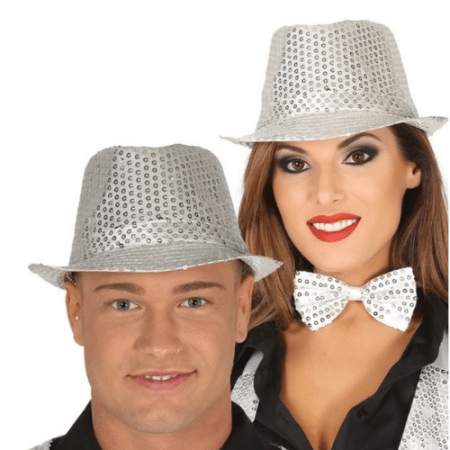 GORRO LENTEJUELAS PLATA