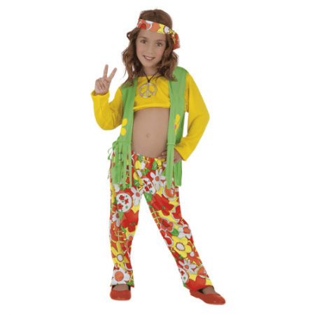 DISFRAZ HIPPIE TALLA 8-10 AÑOS NIÑA