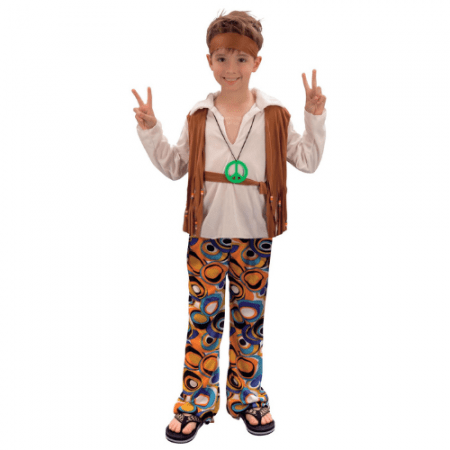 DISFRAZ HIPPIE TALLA 7-9 AÑOS NIÑO