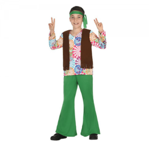 DISFRAZ HIPPIE TALLA 7-9 AÑOS NIÑO