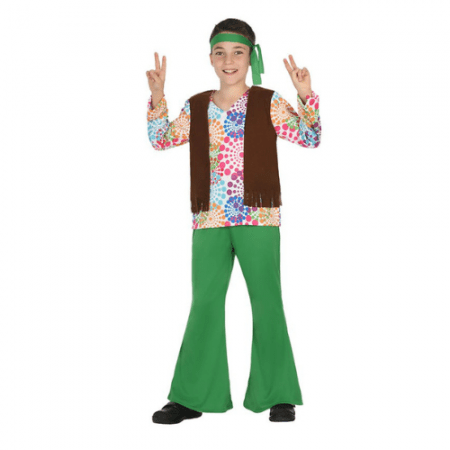 DISFRAZ HIPPIE TALLA 7-9 AÑOS NIÑO