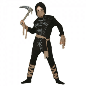 DISFRAZ NINJA ESQUELETO TALLA 5-6 AÑOS NIÑO