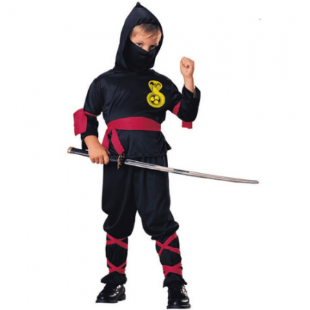 DISFRAZ NINJA NEGRO TALLA 3-4 AÑOS NIÑO