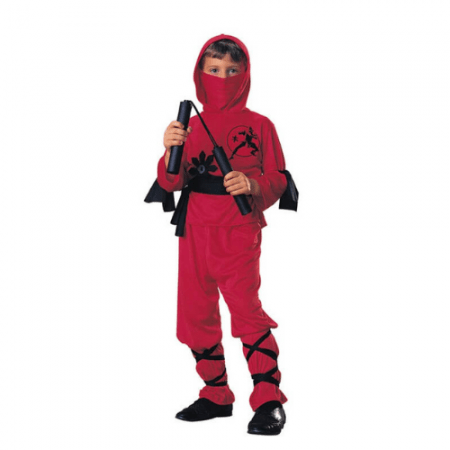 DISFRAZ NINJA ROJO TALLA 3-4 AÑOS NIÑO