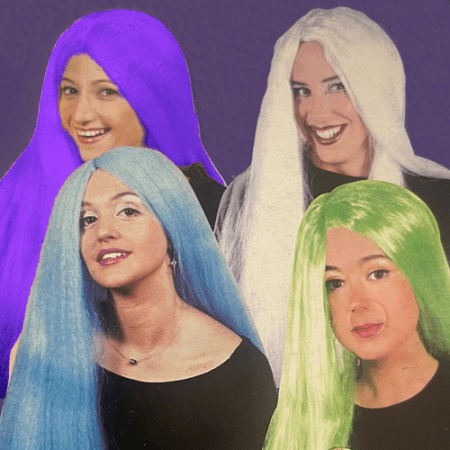 PELUCA LISA DE COLOR ADULTO
