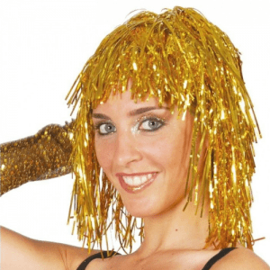 PELUCA METALIZADA ORO