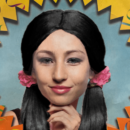 PELUCA COLETAS NEGRO ADULTO