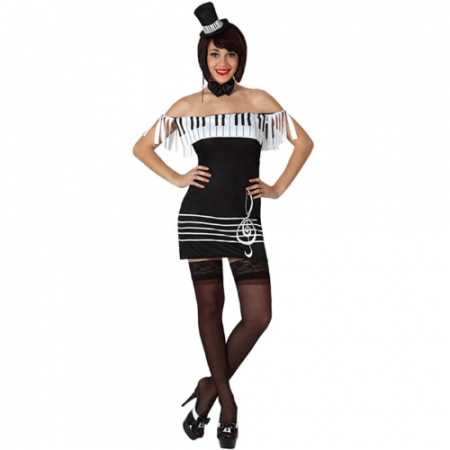 DISFRAZ PIANO MUJER TALLA XL