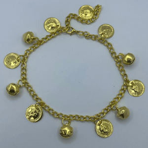 PULSERA TOBILLERA PARA BAILARINA DORADA