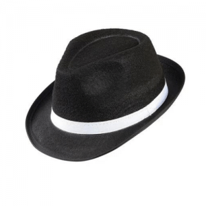 SOMBRERO DE GANSTER NEGRO ADULTO