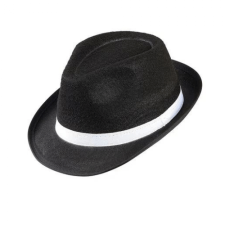 SOMBRERO DE GANSTER NEGRO ADULTO