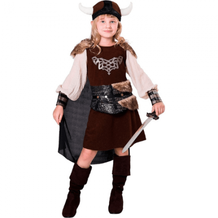DISFRAZ VIKINGA TALLA 7-9 AÑOS NIÑA