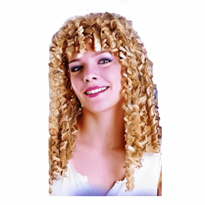 PELUCA RUBIA RIZADA ADULTO